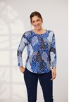 ELLA TOP - multi blue